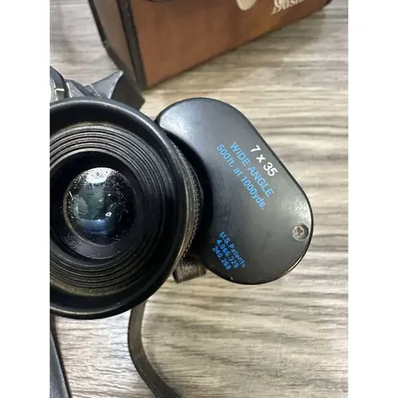 Vintage Bushnell Insta Focus Binoculars Sportsview Field Angle 7x35 With Case - Picture 5 of 14